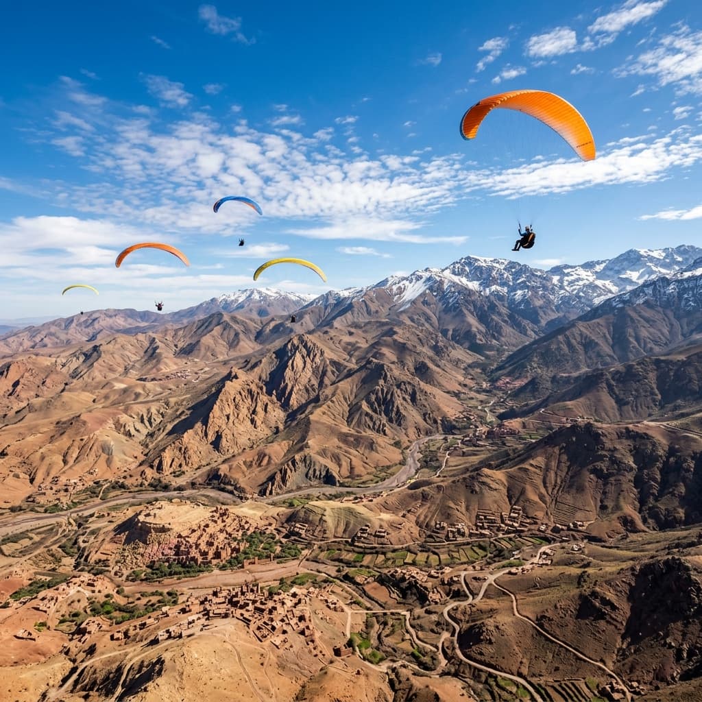 Paragliding over the Atlas